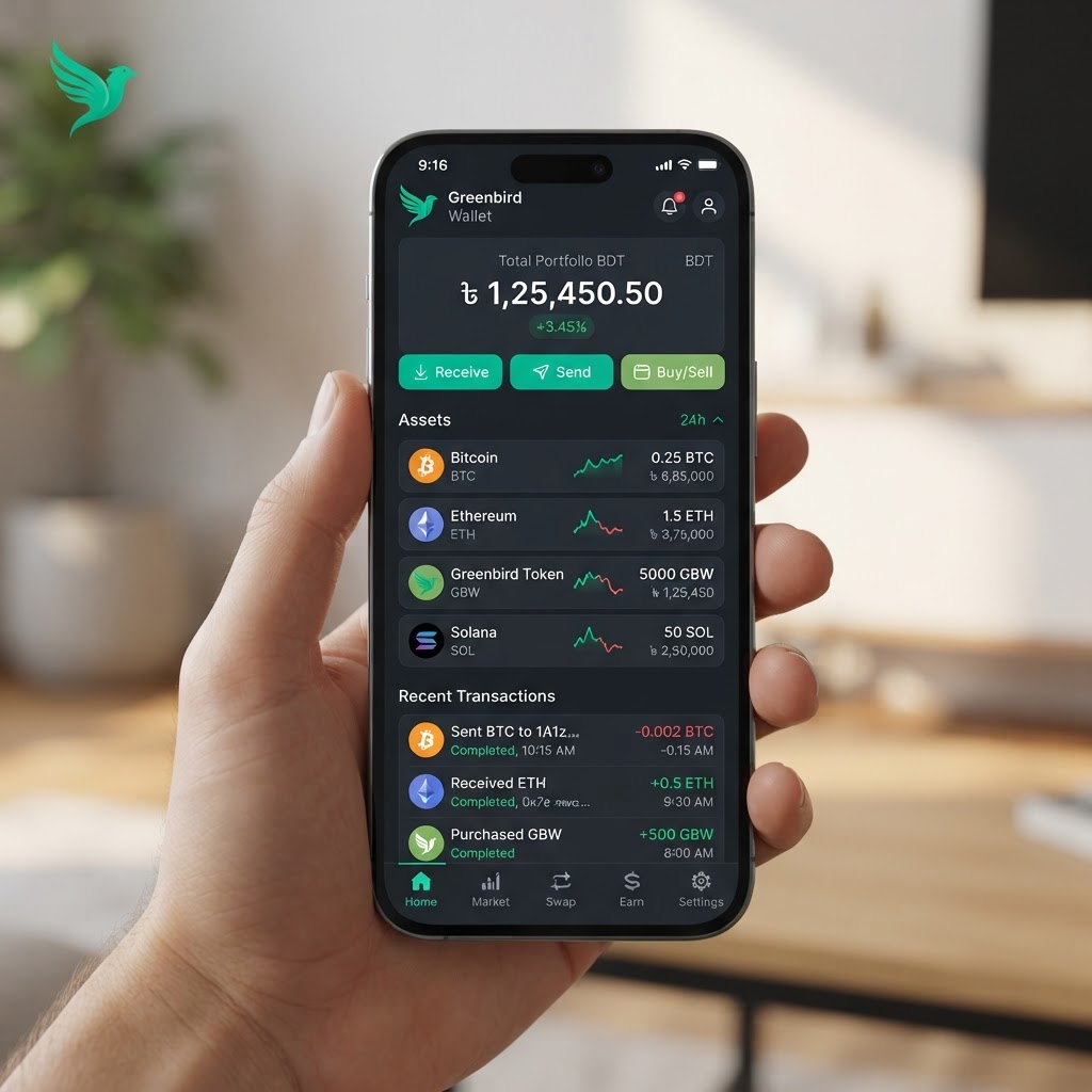 Crypto wallet website and mobile app design