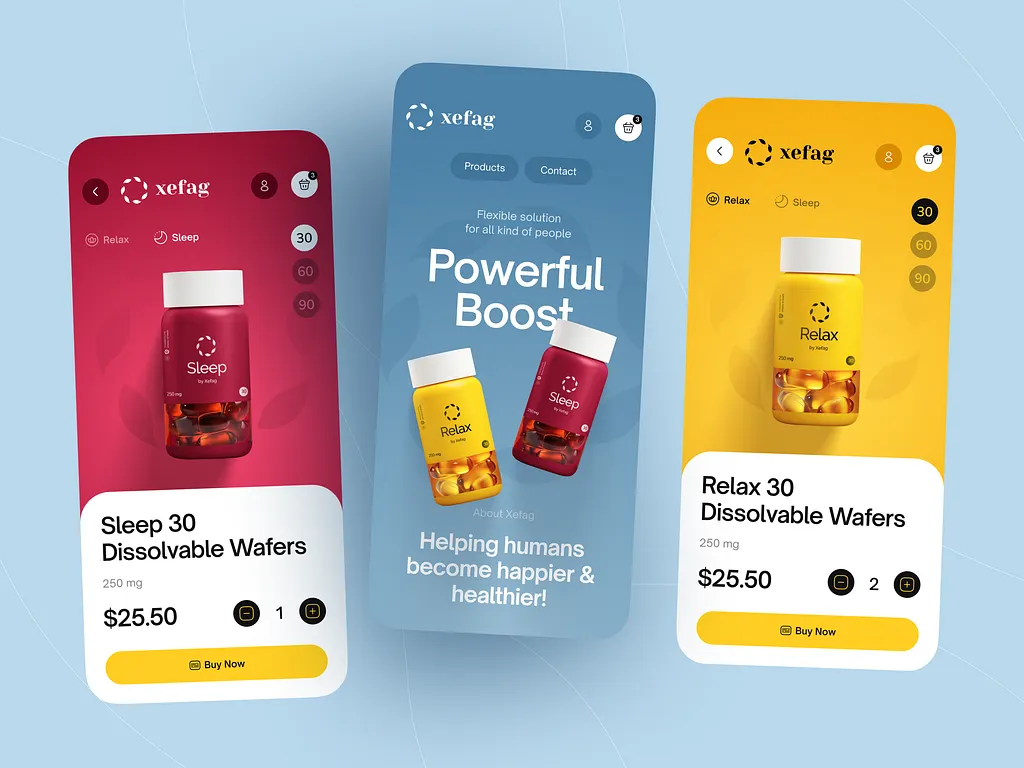 Featured website interface project